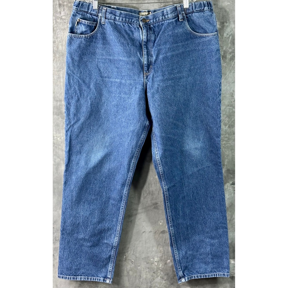 LL Bean Men's Double Comfort # 250265 Blue Jeans sz 44 x 34 (15989)